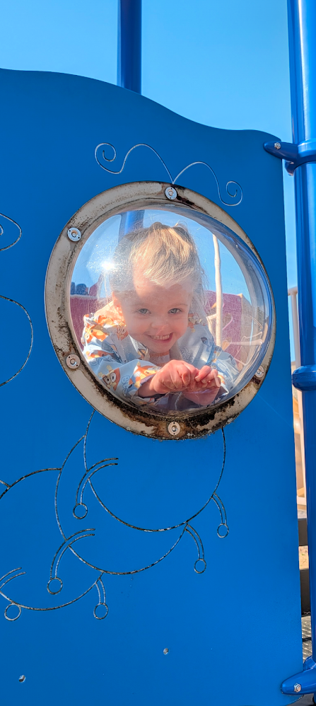 Student enjoying her time outside