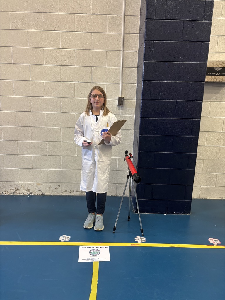 Student participating at WPPS  Wax Museum