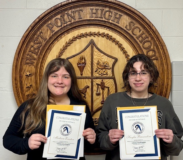 Madison Everton and Kaylee Brizendine Culinary Arts