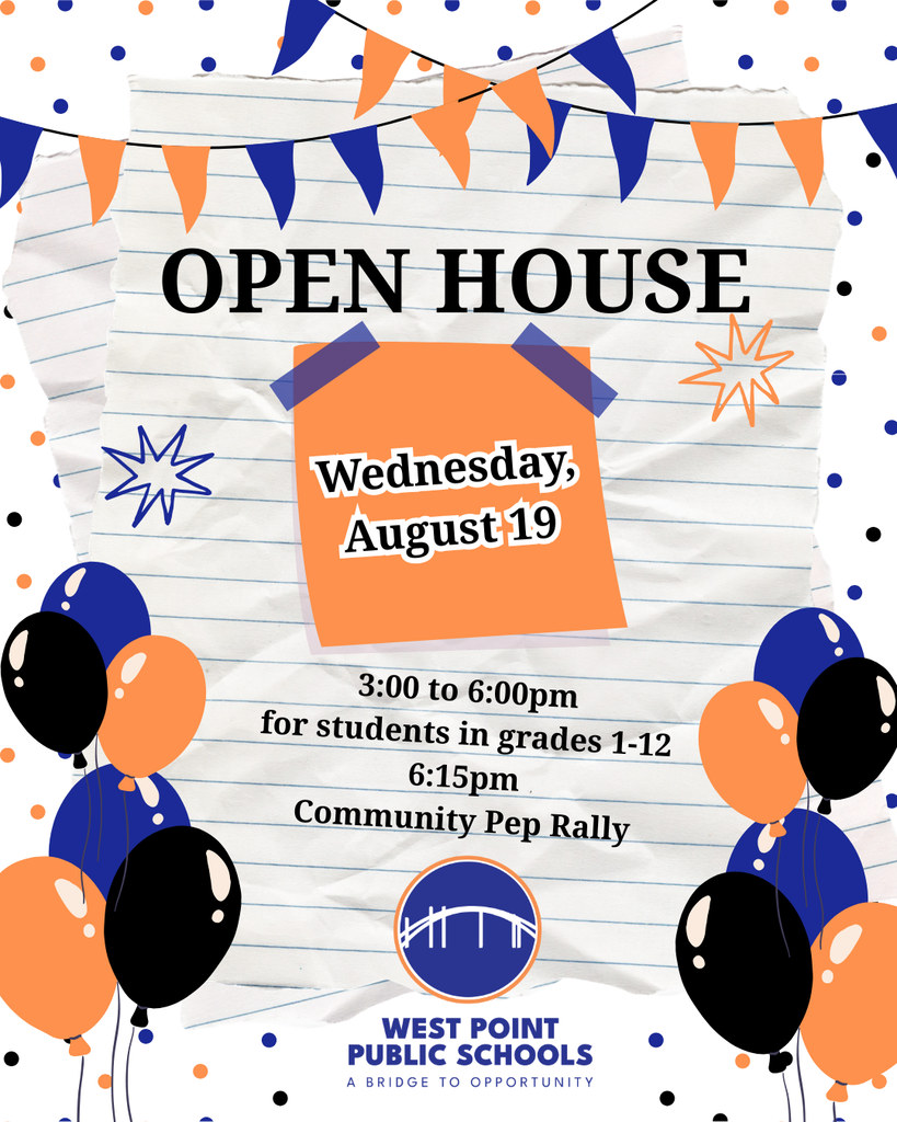 WPPS Open House Wednesday, August 19 from 3 pm to 6 pm