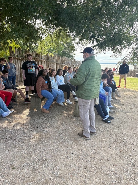 Mr. Mark Summers sharing his extensive knowledge of Jamestown's history