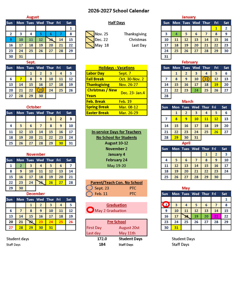 26-27 District Calendar