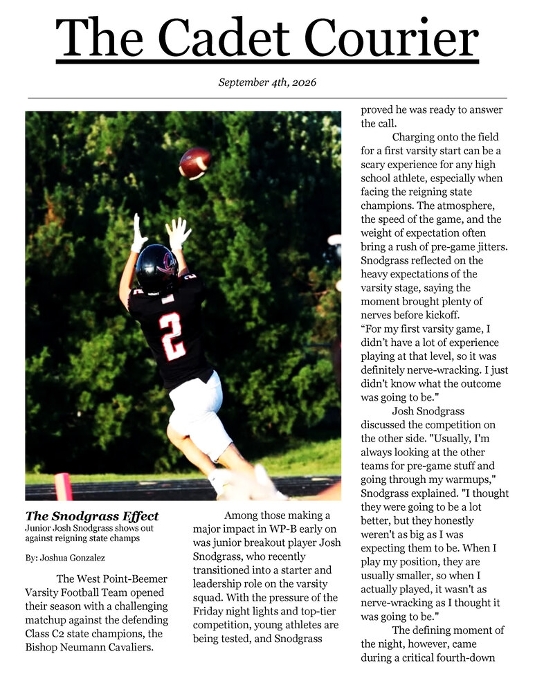 The Cadet Courier | September 4th, 2026 Edition