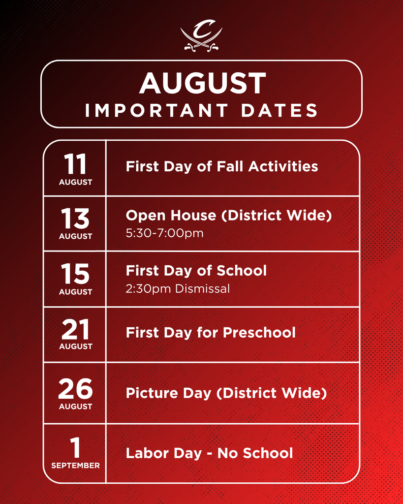 August Important Dates