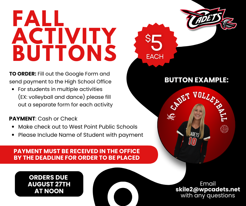 Fall Activity Button Order Info