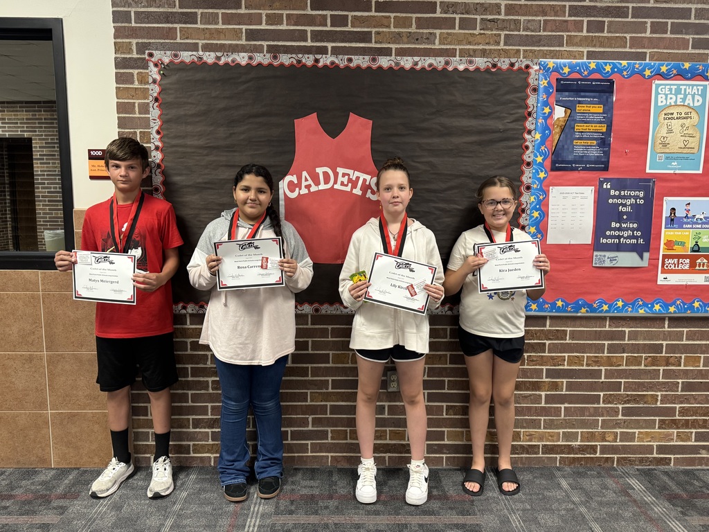 August MS Cadets of the Month