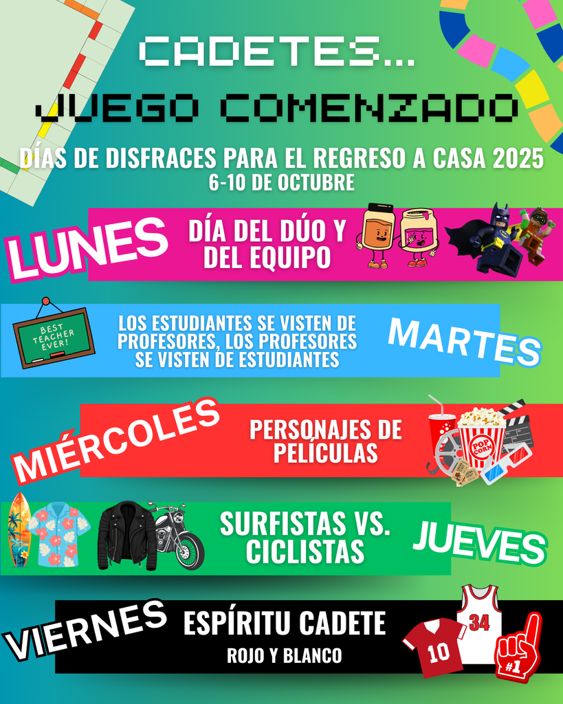 Homecoming 2025 HS/MS Dress Up Days