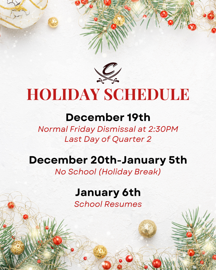 Holiday Schedule for WPPS