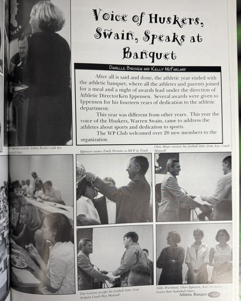 26 Years Ago in Cadet History…  “Zero In On This!” 🔍  Students zeroed in on the New Year, academics where ’nothing else mattered’, and a special appearance by the Voice of the Huskers, Warren Swain, at the Athletic Banquet!   This yearbook was packed with big moments, classic memories, and timeless Cadet spirit!  #throwbackthursday #cadetpride⚔️