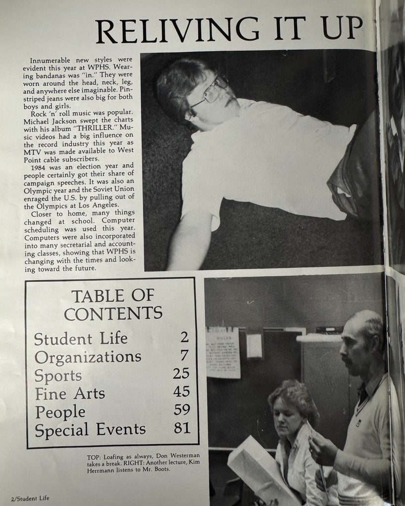 42 Years Ago in Cadet History…  “Reliving It Up!”  Bandanas were in, striped jeans were everywhere, and Michael Jackson’s 'Thriller' topped the charts. MTV had just been added to cable in West Point, it was an election year AND the year of the 1984 Olympics.  Computers were even starting to make their way into scheduling and classrooms, and the WP Club helped to raise funds for the athletic department!  #throwbackthursday #cadetpride⚔️