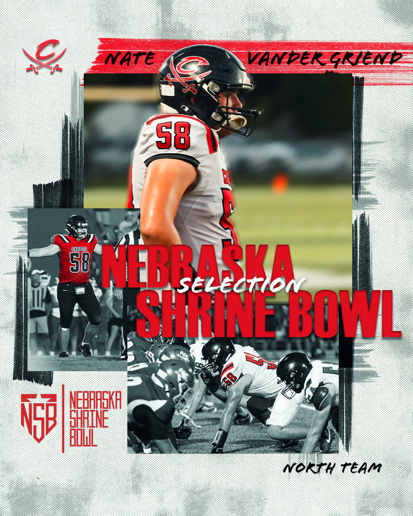 Congratulations to West Point-Beemer senior Nate Vander Griend who has been selected to play for the North team in the 2026 Nebraska Shrine Bowl! 🏈  The criteria for being selected includes being a graduating senior that is not only an outstanding football player but a high-character individual.  He’ll join some of the state’s top talent on Saturday, June 6, 2026, at Ron and Carol Cope Stadium on the campus of the University of Nebraska- Kearney. News Channel Nebraska will televise the game live with coverage starting at 3:40 p.m. CT.  Let’s hear it for Nate representing West Point-Beemer!  #cadetpride⚔️