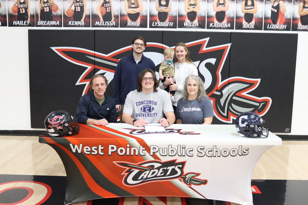 Congratulations to West Point-Beemer senior Nate Vander Griend on his commitment to play football at Concordia University! 🏈  We wish you all the best in your future as a Bulldog! 🐶  #cadetpride⚔️