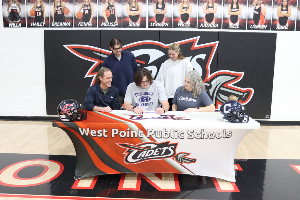 Congratulations to West Point-Beemer senior Nate Vander Griend on his commitment to play football at Concordia University! 🏈  We wish you all the best in your future as a Bulldog! 🐶  #cadetpride⚔️