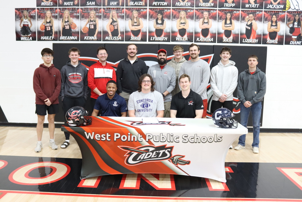 Congratulations to West Point-Beemer senior Nate Vander Griend on his commitment to play football at Concordia University! 🏈  We wish you all the best in your future as a Bulldog! 🐶  #cadetpride⚔️