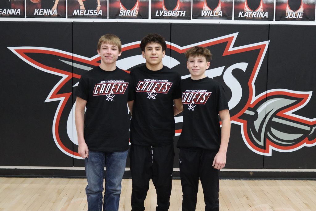 This afternoon, our students and staff lined the hallways to cheer on West Point Beemer Girls (Lizbeth Gonzalez, Katrina Moyer, Teagen Berg, Ava Mahnke, and Analia Aguirre) & West Point Beemer Boys (Manny Figueroa, Layton Schroeder, and Graidy Tusha) wrestlers with a celebratory hallway walk! 🎉  We wish them all the best of luck at the State Wrestling Tournaments this week in Omaha! We're so proud of you! 👏   #StateBound #cadetpride⚔️