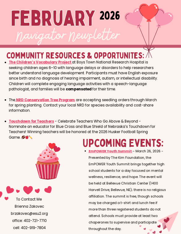 ESU2’s February Navigator Newsletter! 🩷