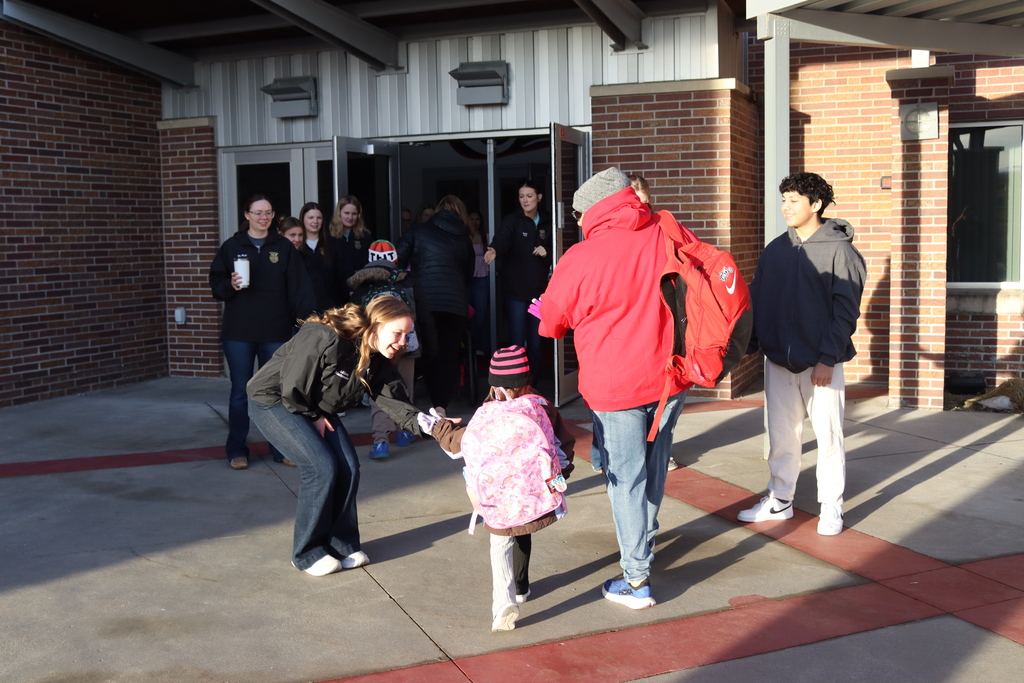 Happy High-Five Friday! ✋  Our FFA members welcomed our elementary students with high fives on this beautiful February morning! 💙💛  A fun way to celebrate the last Friday of February + Quarter 3!  #cadetpride⚔️