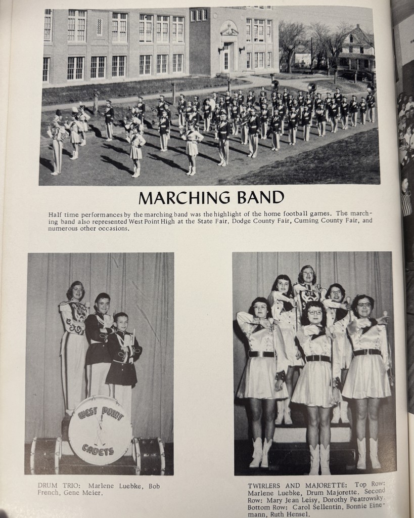 72 Years Ago in Cadet History…  Rewind to 1953-1954! A time of sock hops, saddle shoes, and black-and-white TVs flickering in living rooms across America.  The old school building stood proudly, the spirited Pepperettes brought energy to the games, and a sharp-dressed marching band filled the parades and halftimes.  Cadet pride was alive and well!  #throwbackthursday #cadetpride⚔️