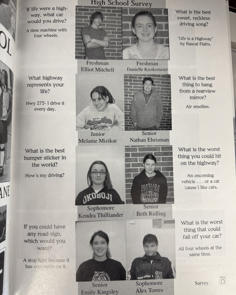 19 Years Ago in Cadet History…  Cruising back to 2006–2007, when the yearbook theme was “Life is a Highway.” 🚗  Flip through those pages and you’d find the high schoolers ‘Back in the Fast Lane’, a survey of some car-related questions, and checking out the cost of goods in 2007 - when gas prices were climbing, flip phones were everywhere, and MySpace ruled the internet!  It was the era of iPods, side-swept bangs, and singing along to Rascal Flatts on the radio. Life really was a highway, and the Cadets were riding shotgun!   #throwbackthursday #cadetpride⚔️