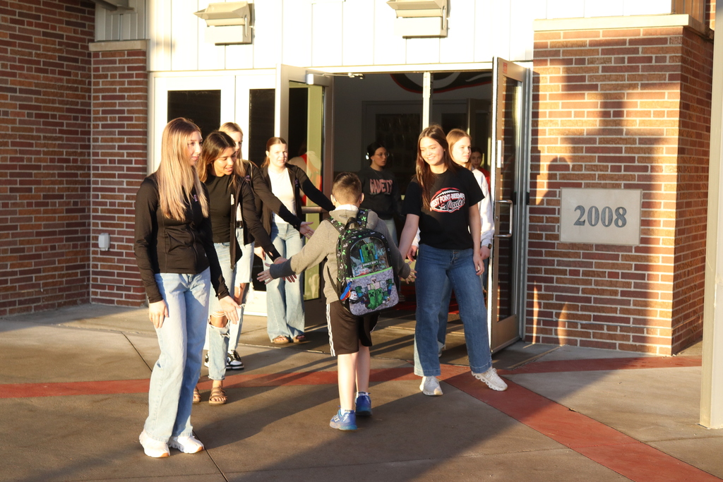 Happy High-Five Friday! ✋  Our Dance and Cheer teams welcomed the elementary students this morning with high fives, smiles, and tons of energy!  They definitely brought the spirit and helped kick off a beautiful Friday morning on a high note! 👏  #cadetpride⚔️
