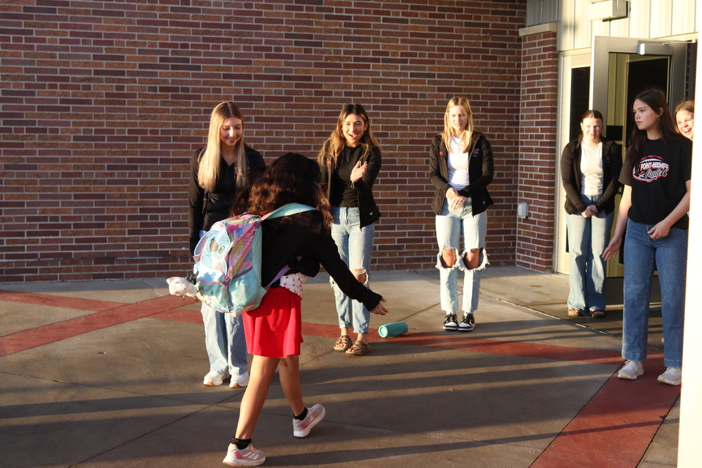 Happy High-Five Friday! ✋  Our Dance and Cheer teams welcomed the elementary students this morning with high fives, smiles, and tons of energy!  They definitely brought the spirit and helped kick off a beautiful Friday morning on a high note! 👏  #cadetpride⚔️
