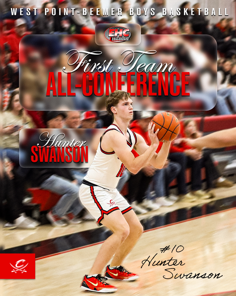 Congratulations to the following Cadets for being voted on to the 2026 East Husker Conference All-Conference Boys Basketball Team!   Hunter Swanson (Senior) - First Team All-Conference Peyton Penrose (Senior) - Second Team All-Conference   #cadetpride⚔️