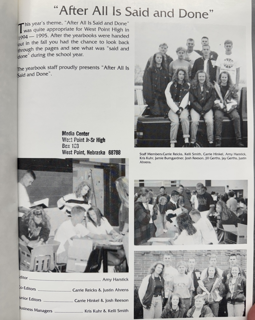 31 Years Ago in Cadet History…   Let’s rewind back to 1995!   The theme was “After All Is Said And Done.”, Prom: A Galaxy Away had students dancing among the stars, and our State Track Qualifiers were leaving it all on the track and chasing greatness!   Back when mixtapes were carefully crafted, the internet made its noisy debut, and style was all about flannel and confidence, Cadets were making memories that proved one thing… after all is said and done, it’s the moments together that last!   #throwbackthursday #cadetpride⚔️