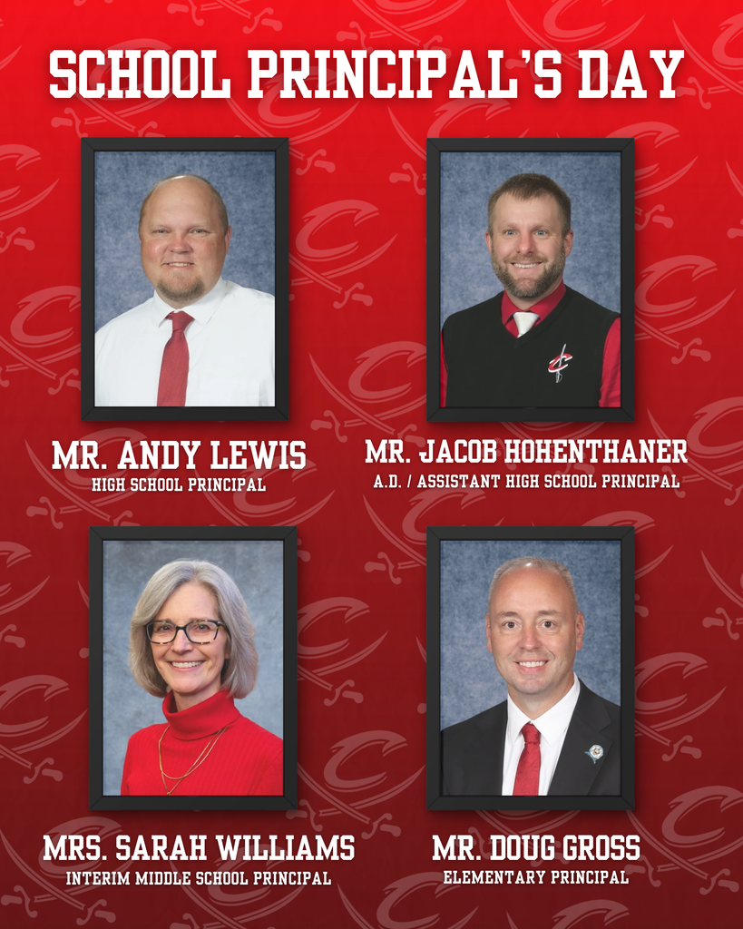 Happy National School Principal’s Day! ❤️ Today we celebrate the incredible leadership, dedication, and passion of our school principals. They work tirelessly behind the scenes, often going above and beyond their call of duty to create a safe, supportive, and inclusive school culture that encourages learning and personal growth. We definitely have some of the best! THANK YOU to our wonderful school principals: Mr. Lewis, Mr. Hohenthaner, Mrs. Williams, and Mr. Gross! #NationalSchoolPrincipalsDay #cadetpride⚔️