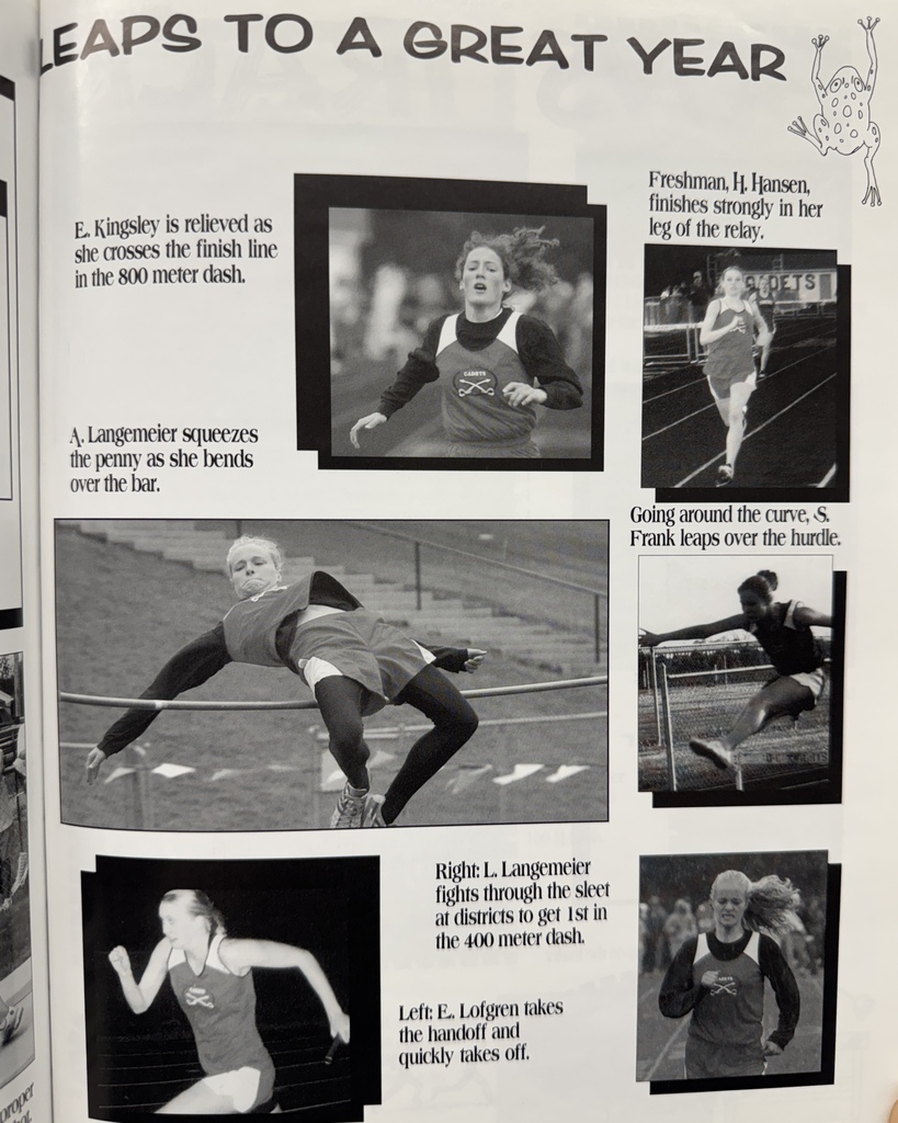 22 Years Ago in Cadet History… The 2003–2004 school year: a time when iPods were brand new, flip phones ruled the hallways, and track athletes probably had “Yeah!” by Usher stuck in their heads on the bus rides home!📱 The Student Council consisted of 24 members who helped coordinate many events throughout the year, like Homecoming dress up days, Valentine’s compatibility cheers, and elementary school workshops! The Boys Track team had 4 State Qualifiers, and the Girls Track finished as District Champions, with 6 State Qualifiers! Some things may have changed since 2004… but Cadet pride never does! #throwbackthursday #cadetpride⚔️