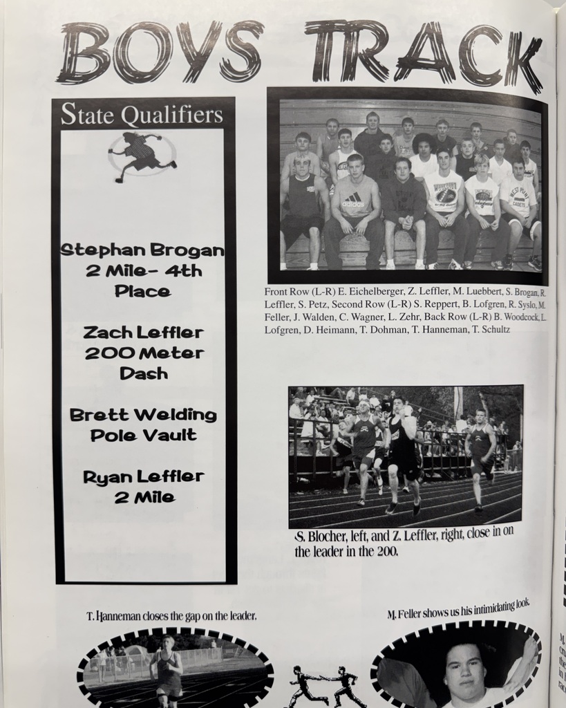 22 Years Ago in Cadet History… The 2003–2004 school year: a time when iPods were brand new, flip phones ruled the hallways, and track athletes probably had “Yeah!” by Usher stuck in their heads on the bus rides home!📱 The Student Council consisted of 24 members who helped coordinate many events throughout the year, like Homecoming dress up days, Valentine’s compatibility cheers, and elementary school workshops! The Boys Track team had 4 State Qualifiers, and the Girls Track finished as District Champions, with 6 State Qualifiers! Some things may have changed since 2004… but Cadet pride never does! #throwbackthursday #cadetpride⚔️