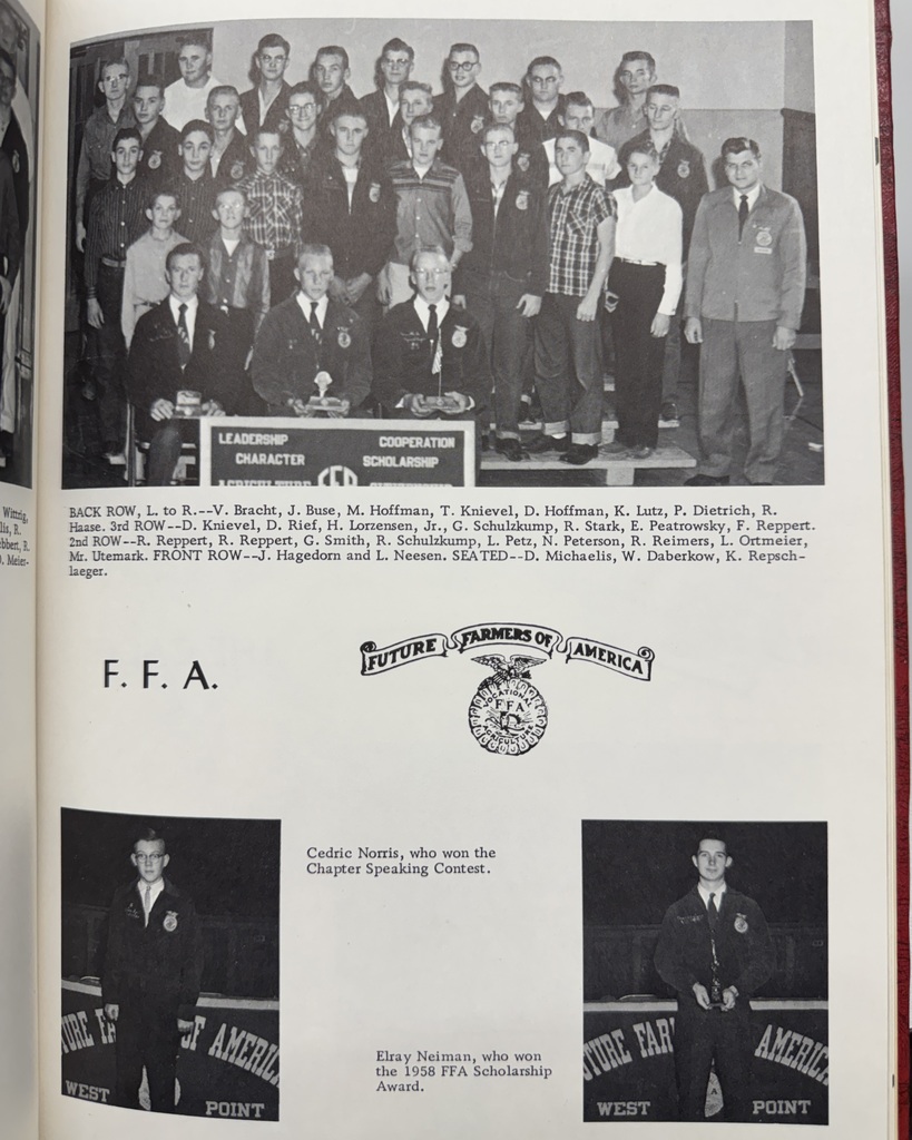 67 Years Ago in Cadet History… 1958-1959…when the halls of WPHS were filled with slicked-back hair, letterman jackets, and the sound of rock ‘n’ roll playing on the jukebox! The Annual staff worked hard to capture memories that we’re still looking back on decades later, and the members of our FFA chapter were learning skills that helped shape the future of agriculture in our community. These students were still finding ways to leave their mark and thankfully, they saved it all in the yearbook for us to enjoy today! #throwbackthursday #cadetpride⚔️