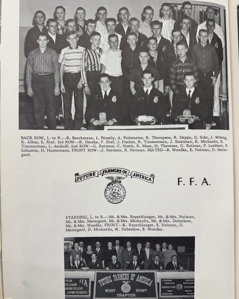 67 Years Ago in Cadet History… 1958-1959…when the halls of WPHS were filled with slicked-back hair, letterman jackets, and the sound of rock ‘n’ roll playing on the jukebox! The Annual staff worked hard to capture memories that we’re still looking back on decades later, and the members of our FFA chapter were learning skills that helped shape the future of agriculture in our community. These students were still finding ways to leave their mark and thankfully, they saved it all in the yearbook for us to enjoy today! #throwbackthursday #cadetpride⚔️