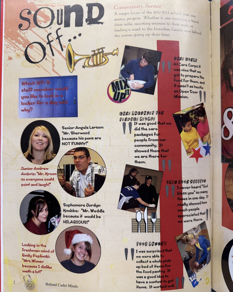 15 Years Ago in Cadet History… 2010-2011: “Behind the Scenes.” 🎬 Let’s be honest… 2010 was a special time. iPod Touches were everywhere, everyone quoted YouTube videos nonstop, and your biggest goal was getting tagged in Facebook photos from Homecoming week! From the energy and school spirit of Cadet Pride, to students giving back through community service, and all the random unforgettable moments captured in Scene That, Done That, this yearbook proved that some of the best memories happen in the moments you don’t plan for. #throwbackthursday #cadetpride⚔️