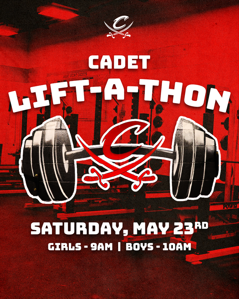 This Saturday is the first West Point-Beemer Cadet Lift-A-Thon! 💪 A Lift-A-Thon is an event where athletes compete in different lifts while raising money through donations and sponsorships. All funds raised will go toward upgrading equipment in our weight room to continue improving opportunities for our student-athletes. Family and community members are invited to come watch, support our athletes, and help cheer them on. Thank you for supporting our athletes and the future of our Cadet Strength program! #cadetpride⚔️