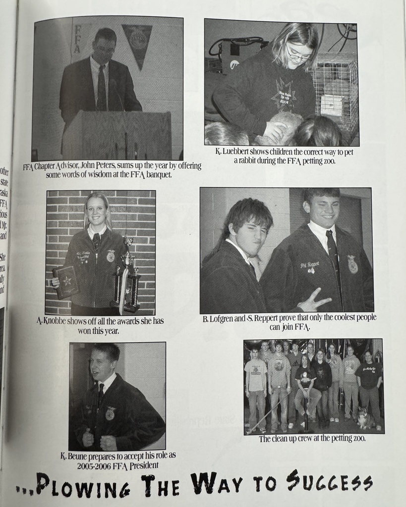 21 years ago in Cadet History...  2004–2005 - "You Do Your Thing"!  Back in 2005, students were customizing their MySpace profiles, downloading songs onto their iPods, texting on flip phones, and watching shows like American Idol and The O.C.!  This yearbook highlighted Student Life and the West Point-Beemer FFA Chapter, showcasing everything from everyday moments in the halls to the leadership, hard work, and agricultural experiences that have long been a part of WPB tradition.  Whether they were in the classroom, at FFA events, or just enjoying life with friends, these Cadets were busy "doing their thing" and creating memories that still make us smile 21 years later!  #throwbackthursday #cadetpride⚔️