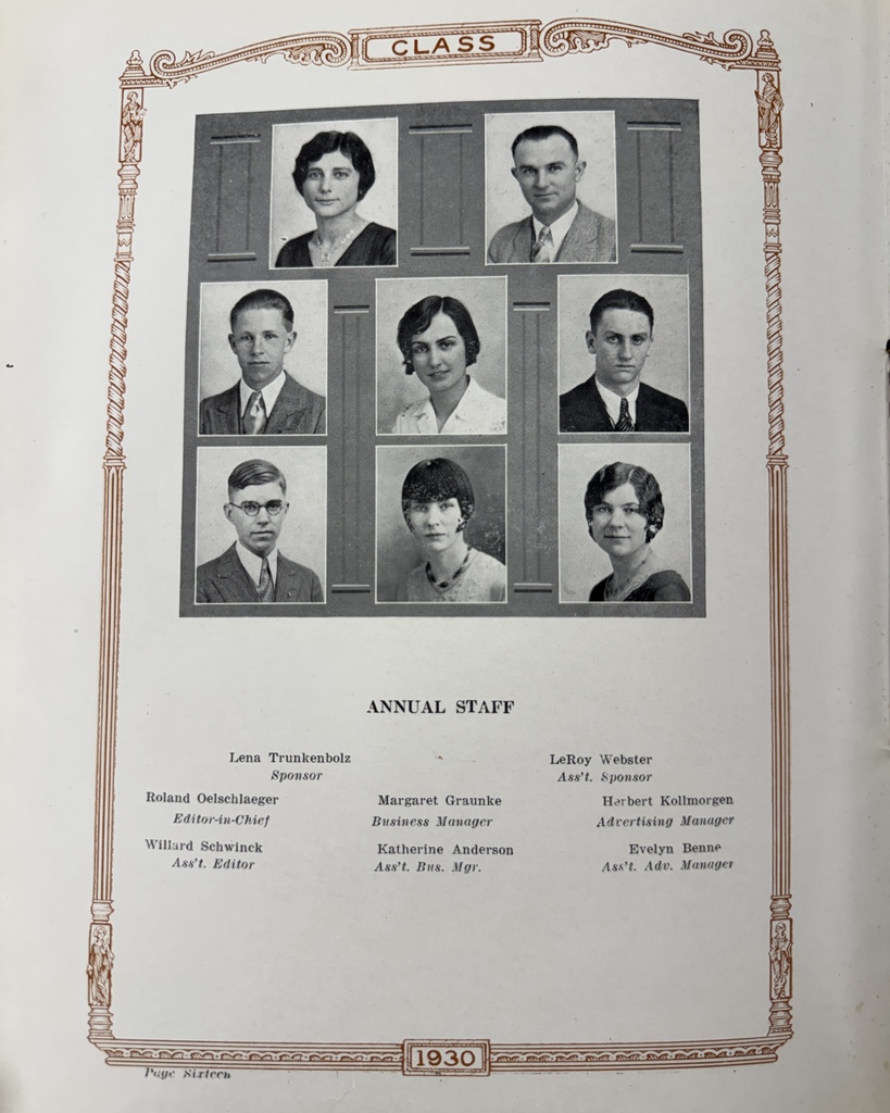 97 years ago in Cadet History...  The 1929–1930 school year: a time when students arrived at school long before television, smartphones, and even sliced bread had become common household staples!  This week's pages highlighted the hardworking Annual Staff, the talented members of the Dramatic Club, and the Cadet Football Team. Back in 1930, students were listening to music on phonographs, gathering around radios to hear the latest news, and if you wanted to take a picture for the yearbook, there was a bulky camera and a lot more patience!  Ninety-seven years later, it's fun to see that while technology has changed, Cadets have always found ways to shine on the stage, on the field, and in the pages of the yearbook.  #throwbackthursday #cadetpride⚔️