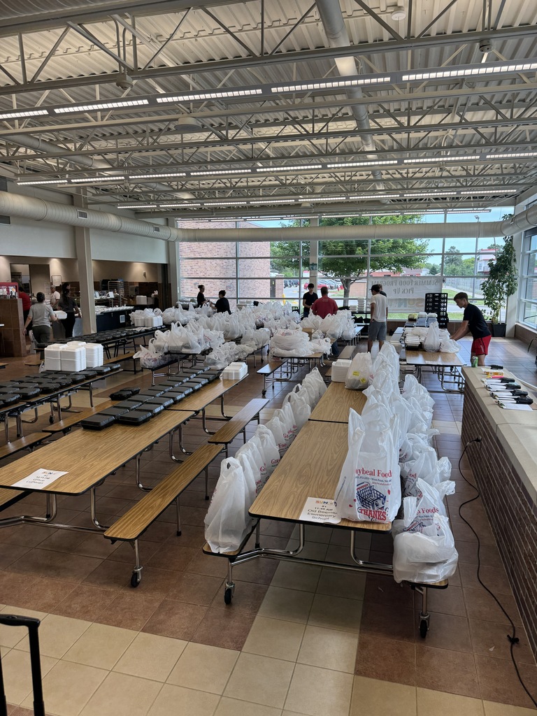 Week #4 of our Summer Food Program! ✅  A huge THANK YOU to all of our workers who continue to spend their mornings preparing, packaging, and delivering meals. This program wouldn't be possible without the hard work and commitment of this amazing team!  REMINDER: There will be NO Summer Food Program meals distributed during the week of June 29th – July 3rd. Survey signups will resume for the week of July 6th - 10th on Thursday, July 2nd!  #cadetpride⚔️