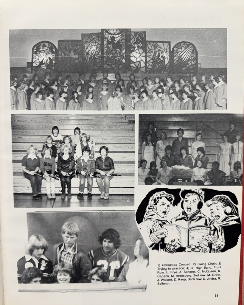 47 years ago in Cadet History...   The 1979–1980 school year was filled with school spirit, great music, and unforgettable memories that brought Cadets together!   Back in 1979, students were listening to hits like My Sharona by The Knack and Don't Stop 'Til You Get Enough by Michael Jackson, heading to the movie theater to see The Muppet Movie, and sporting feathered hair, tube socks, and denim jackets.   This week's featured pages showcased "Just a Little Bit of Music", the Cadet Volleyball team, and snapshots of student life that captured the everyday moments that made WPHS special.   Whether they were performing on stage, diving on the court, or simply making memories with friends between classes, these Cadets proved that some of the best parts of high school are the moments shared together.   #ThrowbackThursday #CadetPride⚔️