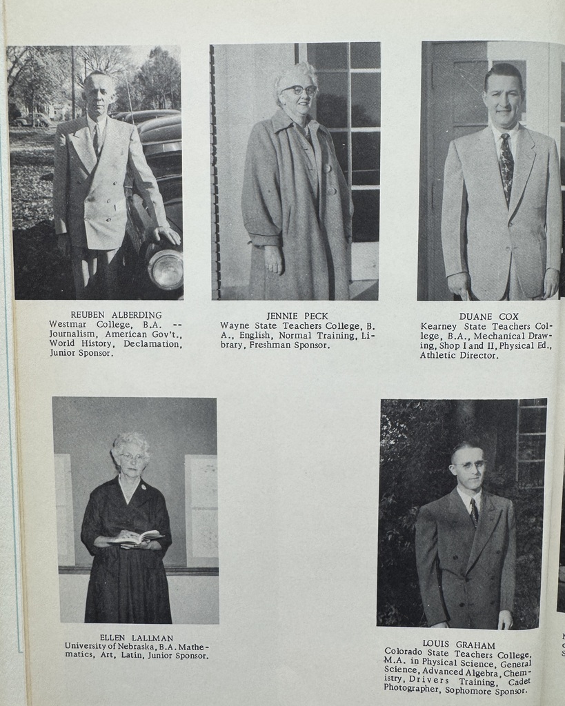 72 years ago in Cadet History...  The 1954–1955 school year was built on great teachers, strong teamwork, and Cadet pride!  This week's featured yearbook pages recognized the dedicated Faculty who shaped the next generation of Cadets and featured an unforgettable Athletics divider page with the football team gathered in a huddle, looking down at the camera—a unique photo that perfectly captured the unity and determination of the team.  Back in 1955, students were listening to the rise of rock 'n' roll with artists like Bill Haley & His Comets, grabbing a Coke at the local soda fountain, and dreaming about driving the newest Chevrolet Bel Air. Television was becoming a household staple, but Friday nights under the lights were still one of the biggest events in town.  Seventy-two years later, one thing hasn't changed: great teachers, strong teammates, and school pride continue to define what it means to be a Cadet.  #ThrowbackThursday #CadetPride⚔️