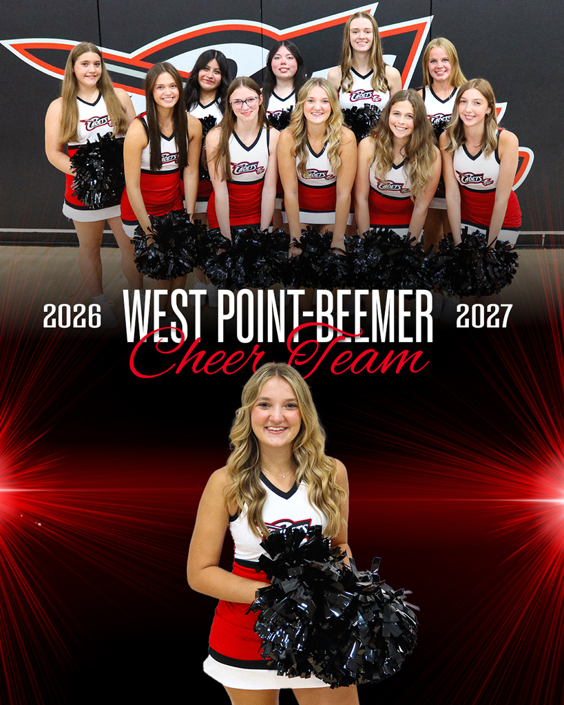 Our fall sports teams are ready to compete, and we want YOU to support our Cadets all season long! ⚔️ Cadet athletic fans can follow each of our fall sports teams for updates, information, and results! Volleyball: West Point-Beemer Volleyball Girls Golf Football: West Point-Beemer Cadets Football Cross Country: West Point-Beemer Cross Country Cheer & Dance: West Point Beemer Dance & Cheer #CadetPride⚔️