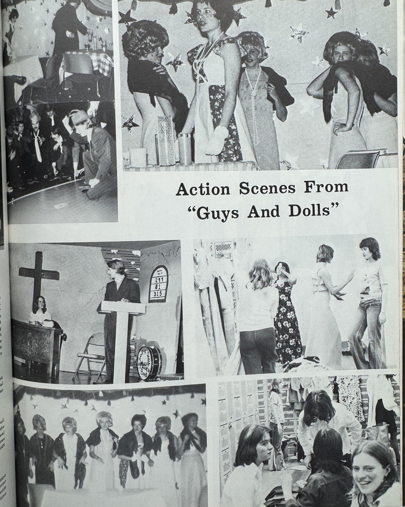 51 years ago in Cadet History...  We’re throwing it back to the 1975-1976 school year, when the yearbook fittingly celebrated the “Spirit of ’76!” 🇺🇸  The stage was busy that year! Featured in these pages are “The Lion Who Wouldn’t,” the school’s first musical in three years, and action shots from the production of “Guys and Dolls.” And for Sweetheart, the theme was “Crystal Blue Persuasion”, a very ’70s choice for the era!  Outside the halls of WPHS, America was preparing to celebrate its Bicentennial, bell-bottoms and platform shoes were in style, Jaws had everyone thinking twice about going in the water, and songs from Queen, Elton John, and the Bee Gees were filling the radio!  #ThrowbackThursday #CadetPride⚔️