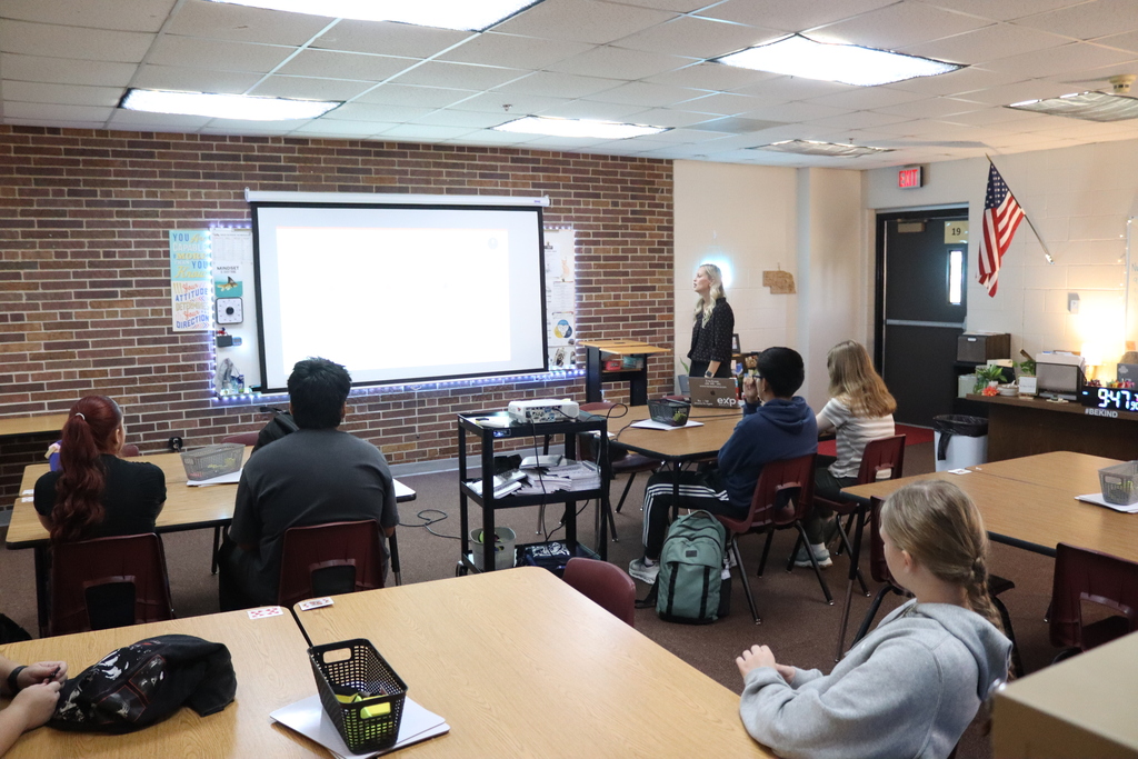 Today our JAG classes welcomed Erica Zywiec, a Realtor with eXp Realty in Columbus, to share her career journey with our students!  Erica talked about her path from high school to becoming a real estate agent and reminded students that where you end up may look completely different from what you originally pictured, and that’s okay!  She shared how the different jobs, experiences, and skills she picked up along the way have all played a role in the work she does today. A great reminder that every experience can teach you something and help prepare you for what comes next!  Thank you, Erica, for spending time with our students and sharing your story!  #CadetPride ⚔️