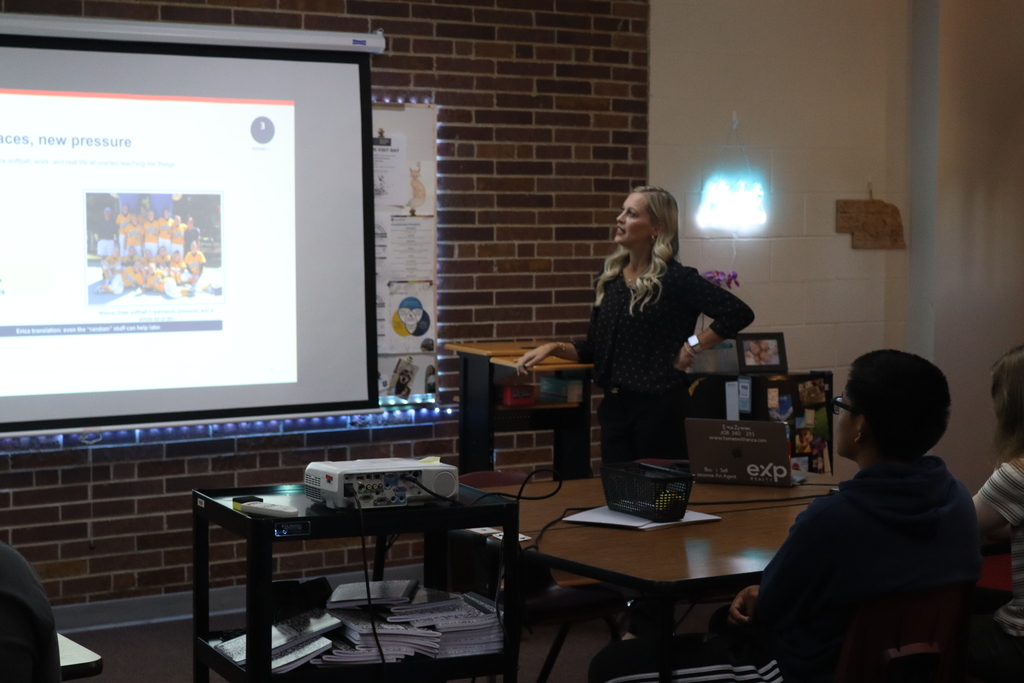 Today our JAG classes welcomed Erica Zywiec, a Realtor with eXp Realty in Columbus, to share her career journey with our students!  Erica talked about her path from high school to becoming a real estate agent and reminded students that where you end up may look completely different from what you originally pictured, and that’s okay!  She shared how the different jobs, experiences, and skills she picked up along the way have all played a role in the work she does today. A great reminder that every experience can teach you something and help prepare you for what comes next!  Thank you, Erica, for spending time with our students and sharing your story!  #CadetPride ⚔️