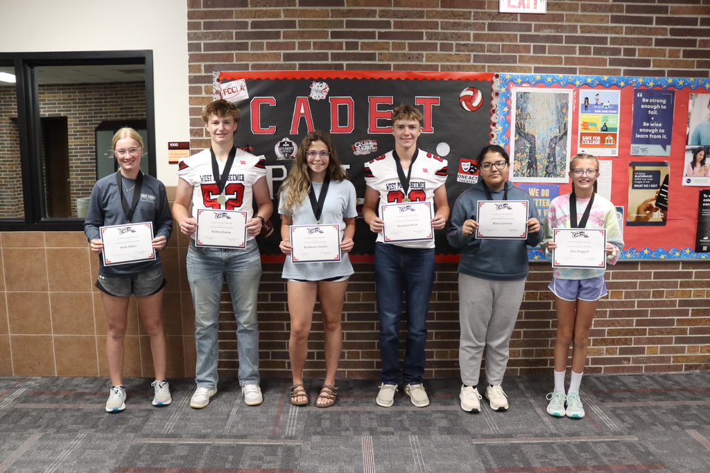 Give it up for our Cadets of the Month for August! ⚔️   12th: Molli Miller 11th: Kaden Kumm 10th: Kaydence Voyles 9th: Brennan Koch 8th: Rosa Carreno 7th: Alex Doggett   These Cadets were nominated by their teachers for all of the great things they’ve been doing in and out of the classroom, and we’re excited to give them a well-deserved shout out!   #CadetPride⚔️