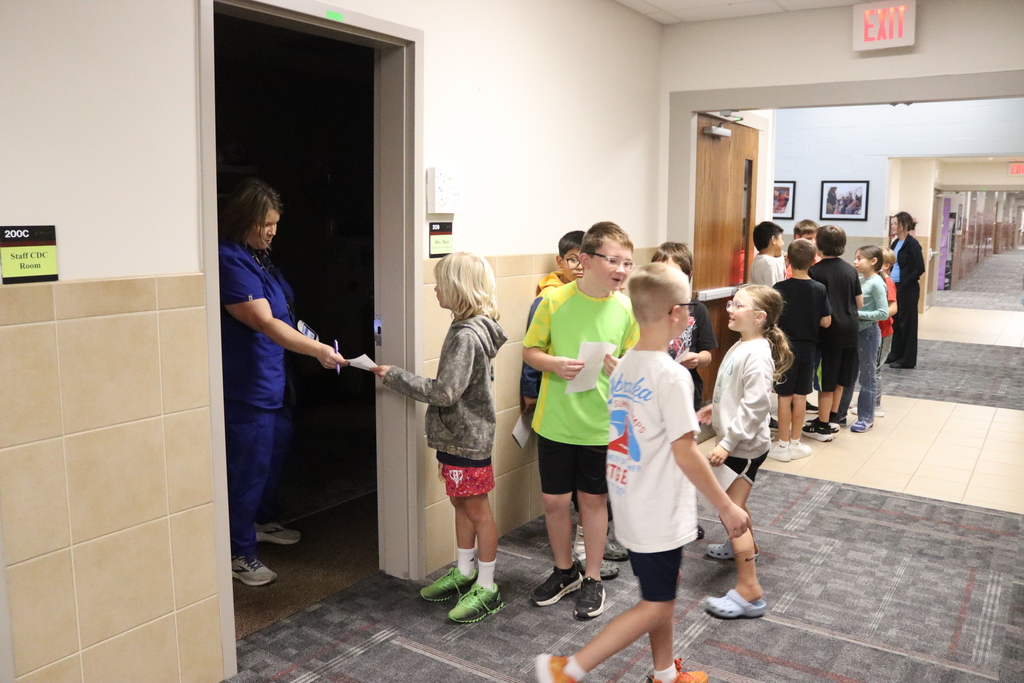 Keeping our Cadets healthy! ❤️🤍🖤   Yesterday and today, students in Preschool–4th Grade, 7th Grade, and 10th Grade participated in our annual Health Screenings!   A big THANK YOU to all of the wonderful volunteers who gave their time to help everything run smoothly, including Dr. Kralik from Family Dental Center of West Point!   We’re grateful for the community members who step up to help us care for our students and make days like these possible!   #CadetPride ⚔️