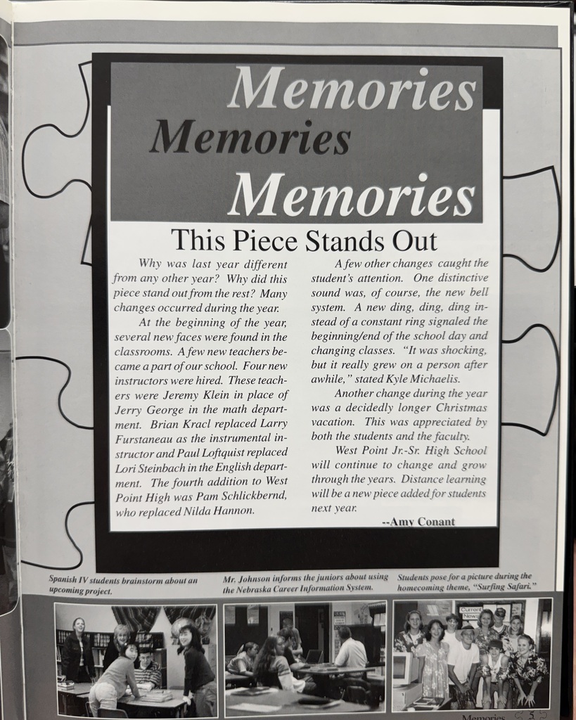 28 years ago in Cadet History…   The year was 1998–1999, and our Cadets were putting together the pieces of a school year they’d never forget! 🧩   Outside the halls of WP-B, everyone was talking about Y2K, listening to Britney Spears and the Backstreet Boys, watching The Parent Trap, and trying to keep their Tamagotchis alive.   With the theme “Leaving A Piece of Youth,” the yearbook used puzzle pieces to capture the people, moments, and memories that made the year complete. From “This Piece Stands Out” to “Graduation Fills Last Piece of the Puzzle,” every page was another piece of the Cadet story!   #ThrowbackThursday #CadetPride⚔️