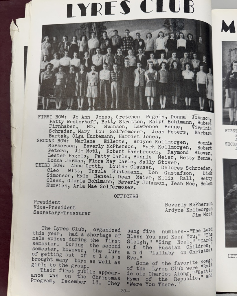 80 years ago in Cadet History…  In 1946–1947, the halls of WPHS were filled with Cadet spirit, music, and memories!   This week’s throwback takes us back to West Point High School, with a look at the Band and Lyres Club!   Outside the halls of WPHS, families were gathering around their radios, Frank Sinatra was on the airwaves, It’s a Wonderful Life was in theaters, and saddle shoes and swing dancing were all the rage!  80 years later, Cadet pride is still going strong!  #ThrowbackThursday #CadetPride⚔️