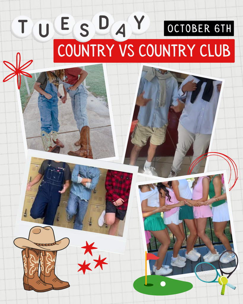 Homecoming Week Dress-Up Days! ❤️🤍🖤 Get those outfits ready, Cadets! Homecoming Week is October 5–9, and we’ve got some fun dress-up days planned! 📅 Monday: NO SCHOOL — Enjoy your day off! 🤠 Tuesday: Country vs. Country Club Cowboy boots, flannels, denim, cowboy hats OR polos, khakis, golf skirts, visors, and sweaters tied around your shoulders! 🩹 Wednesday: Fake an Injury Break out the (pretend!) bandages, slings, wraps, and crutches for an injury-inspired look! 🪩 Thursday: Decades Pick your favorite era! Think ’70s bell-bottoms, ’80s neon and big hair, ’90s grunge, or 2000s throwback fashion! 🔴 Friday: CADET PRIDE! Go ALL OUT in red, white, and black! Cadet jerseys, school apparel, face paint, and anything that shows your Cadet spirit! We can’t wait to see your Homecoming spirit! #CadetPride⚔️