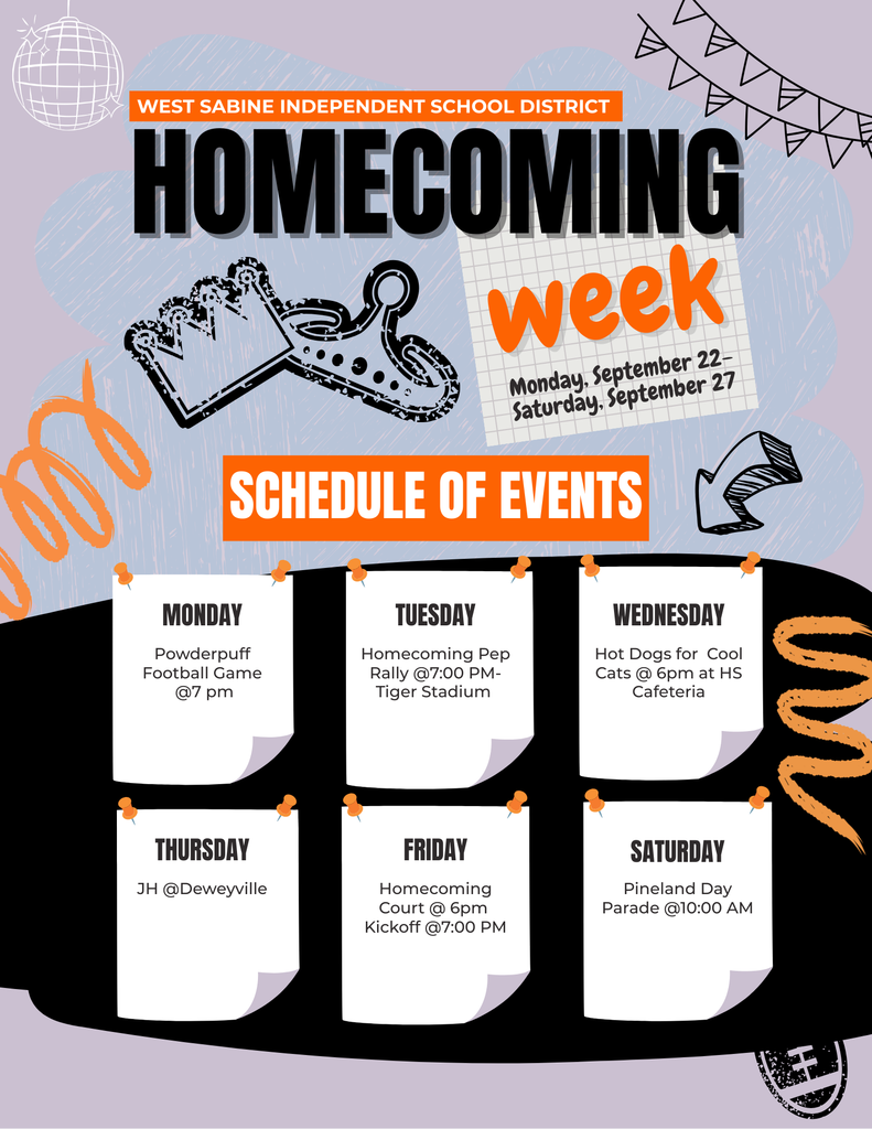 Homecoming Week Schedule