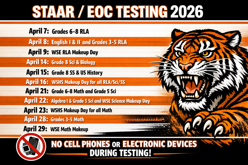 Fierce tiger marks STAAR 2026 test dates
